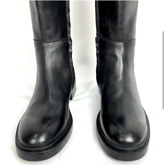 Sam Edelman Fable Black Leather Boots Knee High Riding Boots Sz 7.5 New - Picture 2 of 7